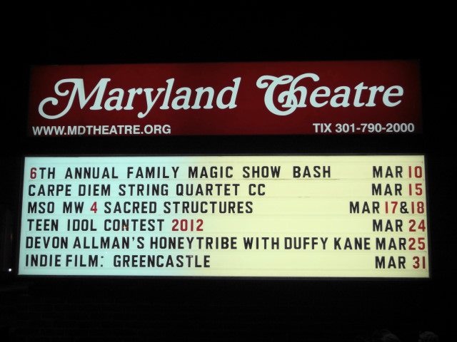 Maryland Theatre showing 
