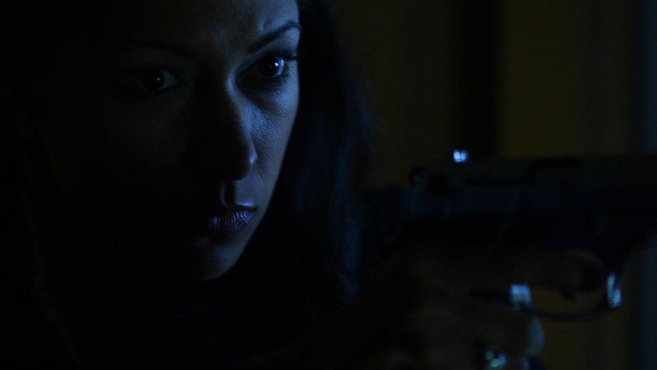 Feature film, Soulmate. Shot of Detective Georgia Abberline entering a home