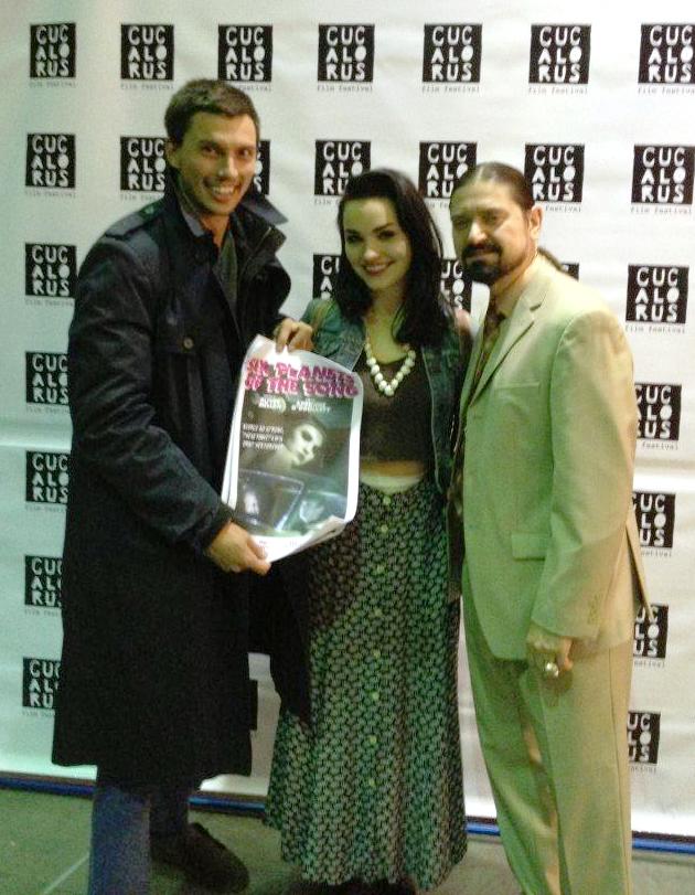 Dave with director/writer Oliver Mellan and costar Adrienne ODocharty at the 2012 Cucalorus Film Festival showing of Six Planets of the Song