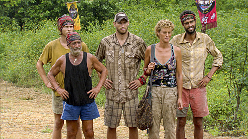 Still of Jud Birza, Matthew Lenahan, Dan Lembo, Chase Rice and Holly Hoffman in Survivor (2000)