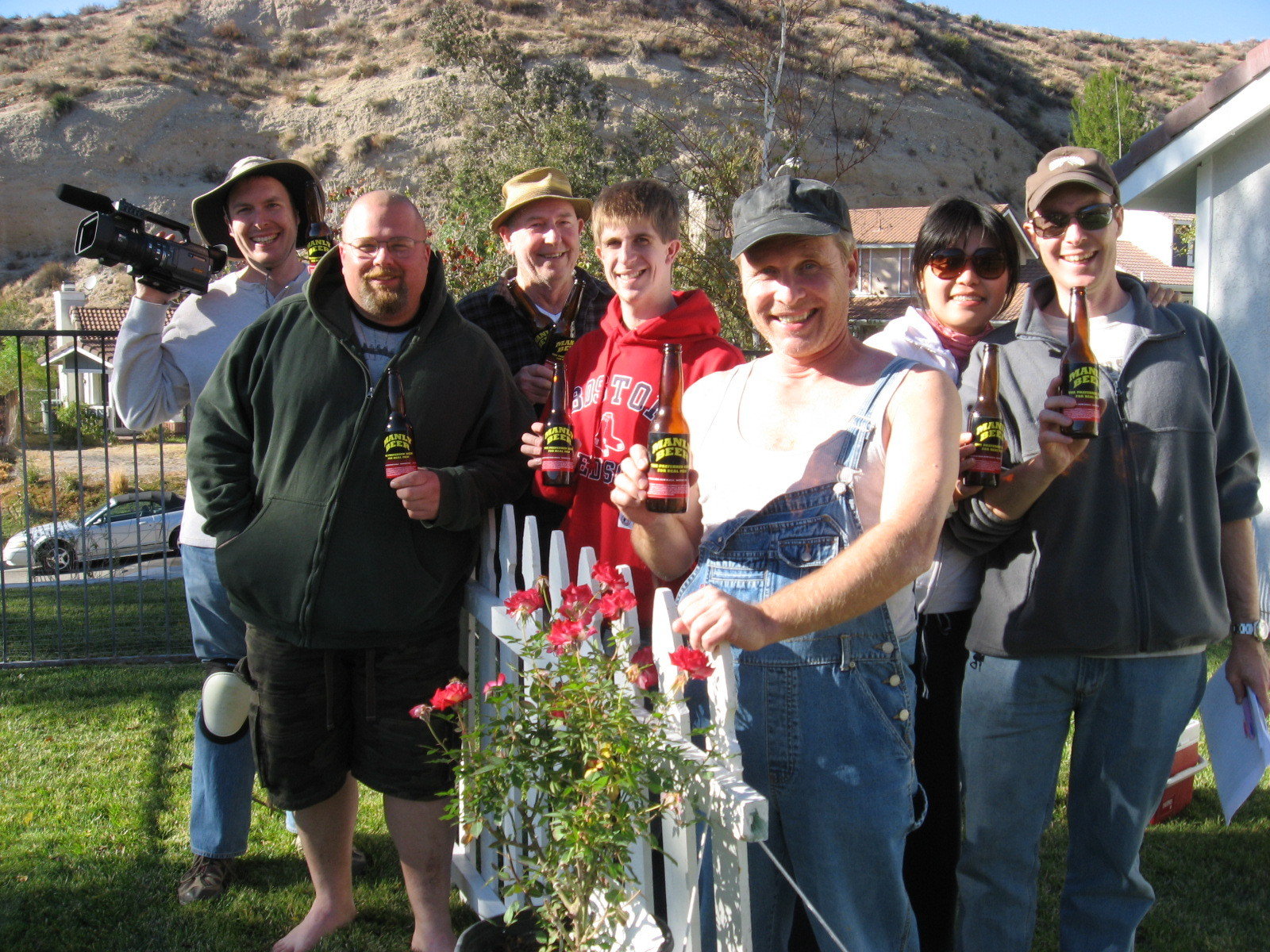 The cast and crew of Hefner Bros., 