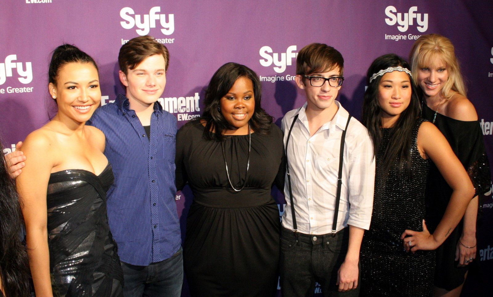 Naya Rivera, Kevin McHale, Chris Colfer, Jenna Ushkowitz, Amber Riley and Heather Morris