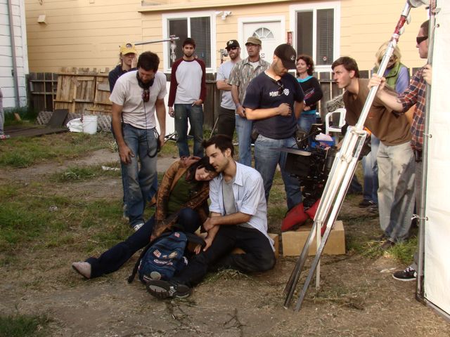 On Set Shot of Nik Tyler & Elizabeth Ho in Kilo