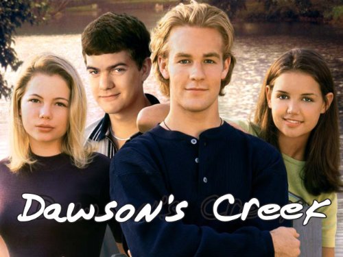 James Van Der Beek, Katie Holmes, Joshua Jackson and Michelle Williams in Dawson's Creek (1998)