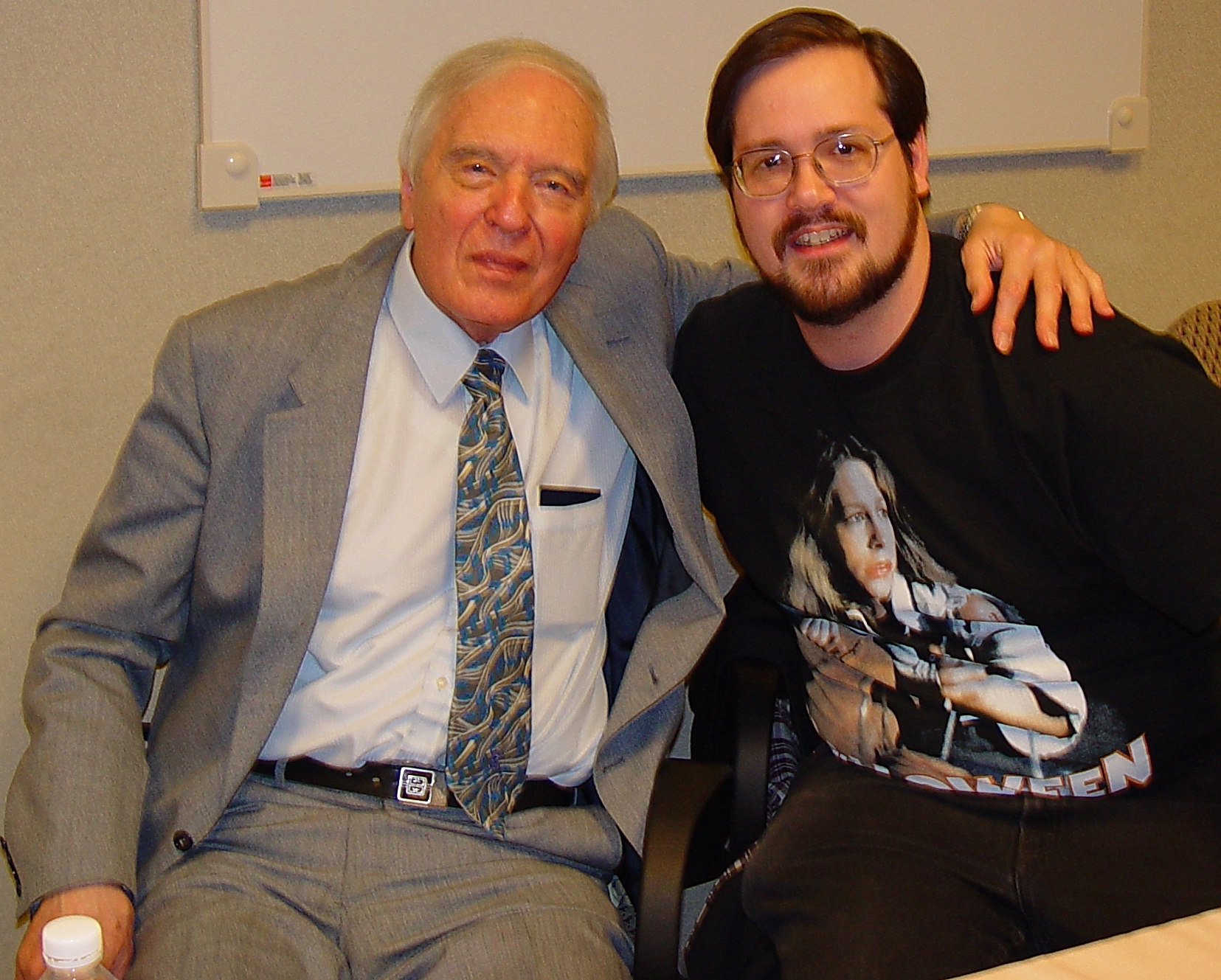 Angus Scrimm and Glen Baisley at the Chiller Theatre show.