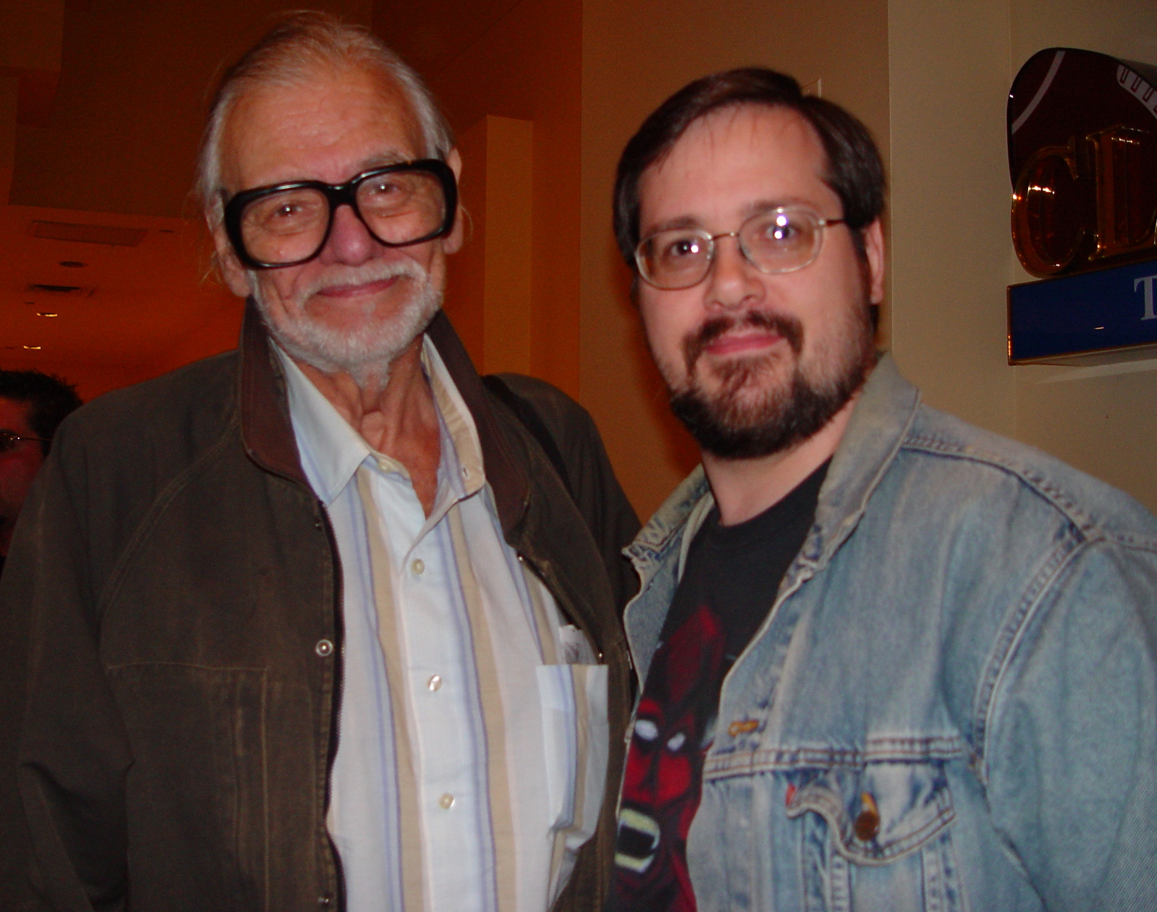 George Romero and Glen Baisley at the Chiller Theatre show.