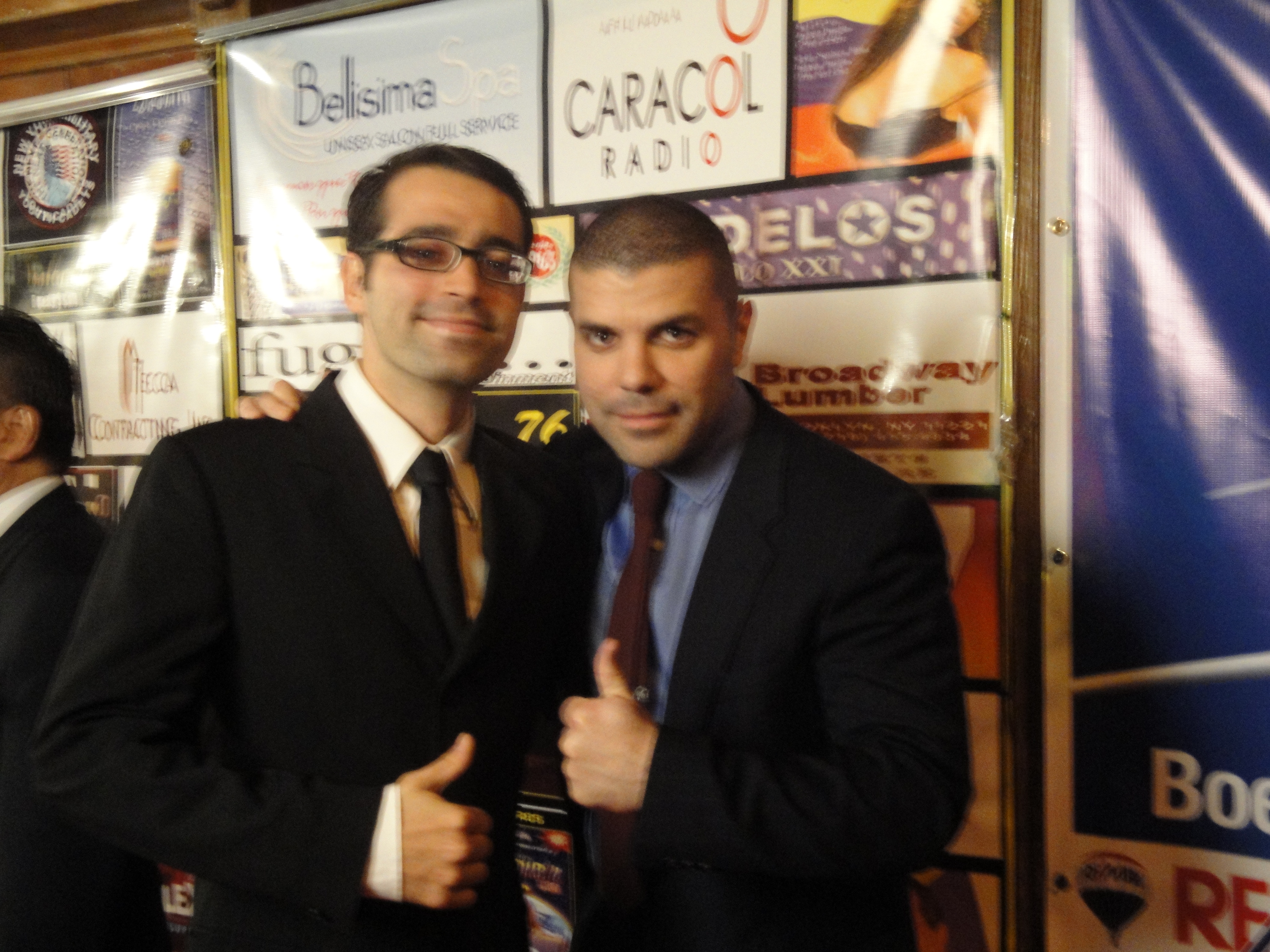 At the 3Rd annual Premios Colombia, with director Robert Fernandez.