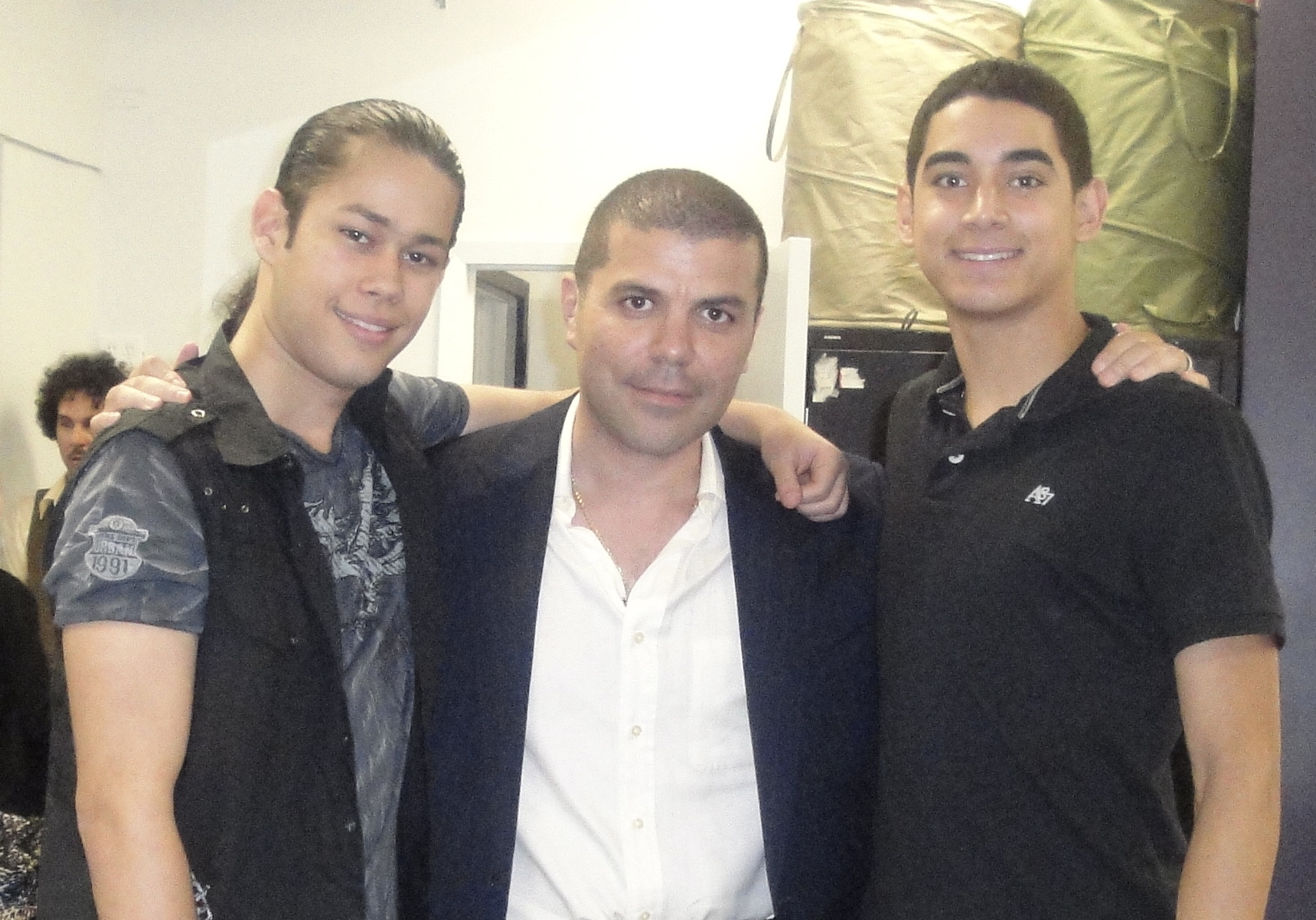 With Raymi Gonzales on the left, and Nicolas Salgado on the right.