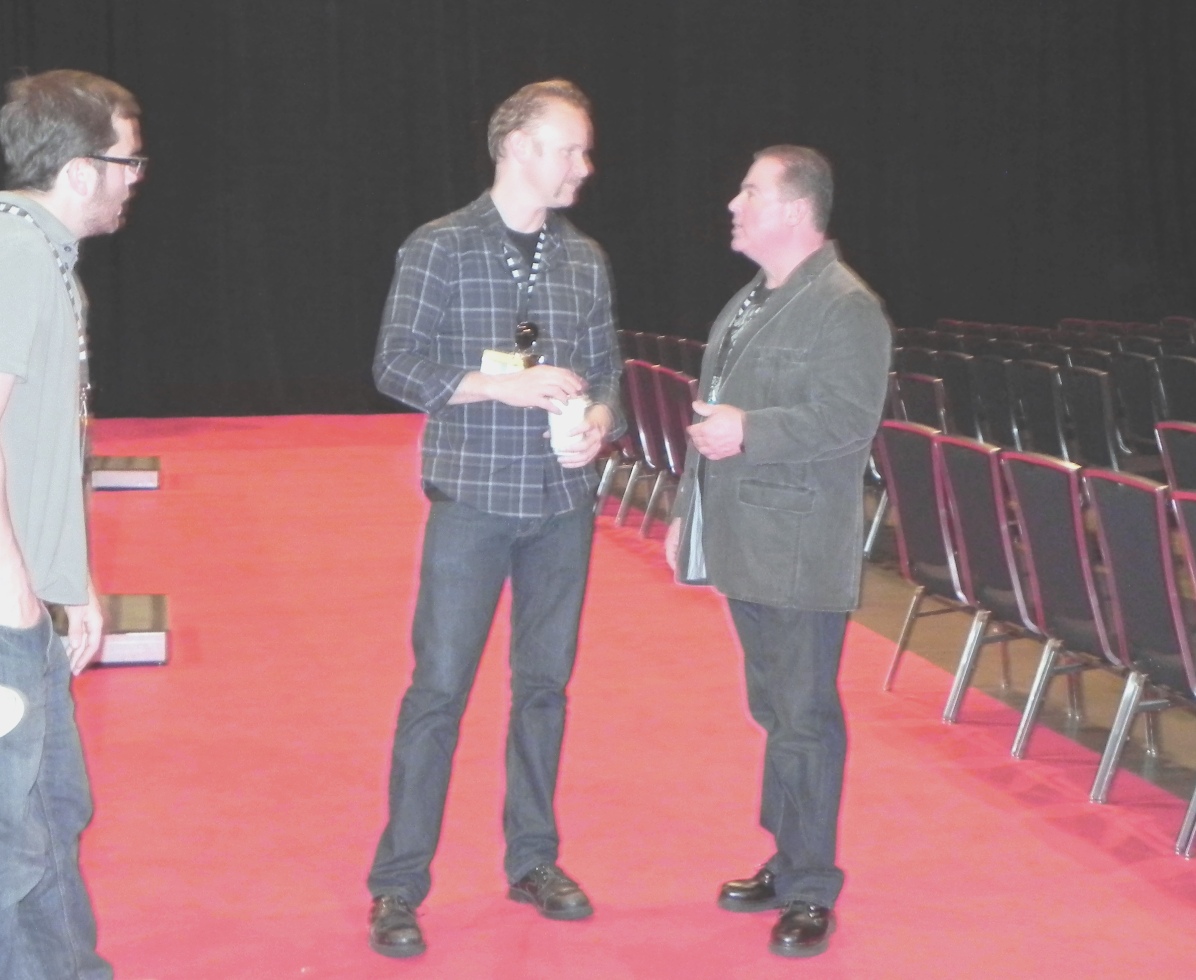 chatting with Morgan Spurlock at festival