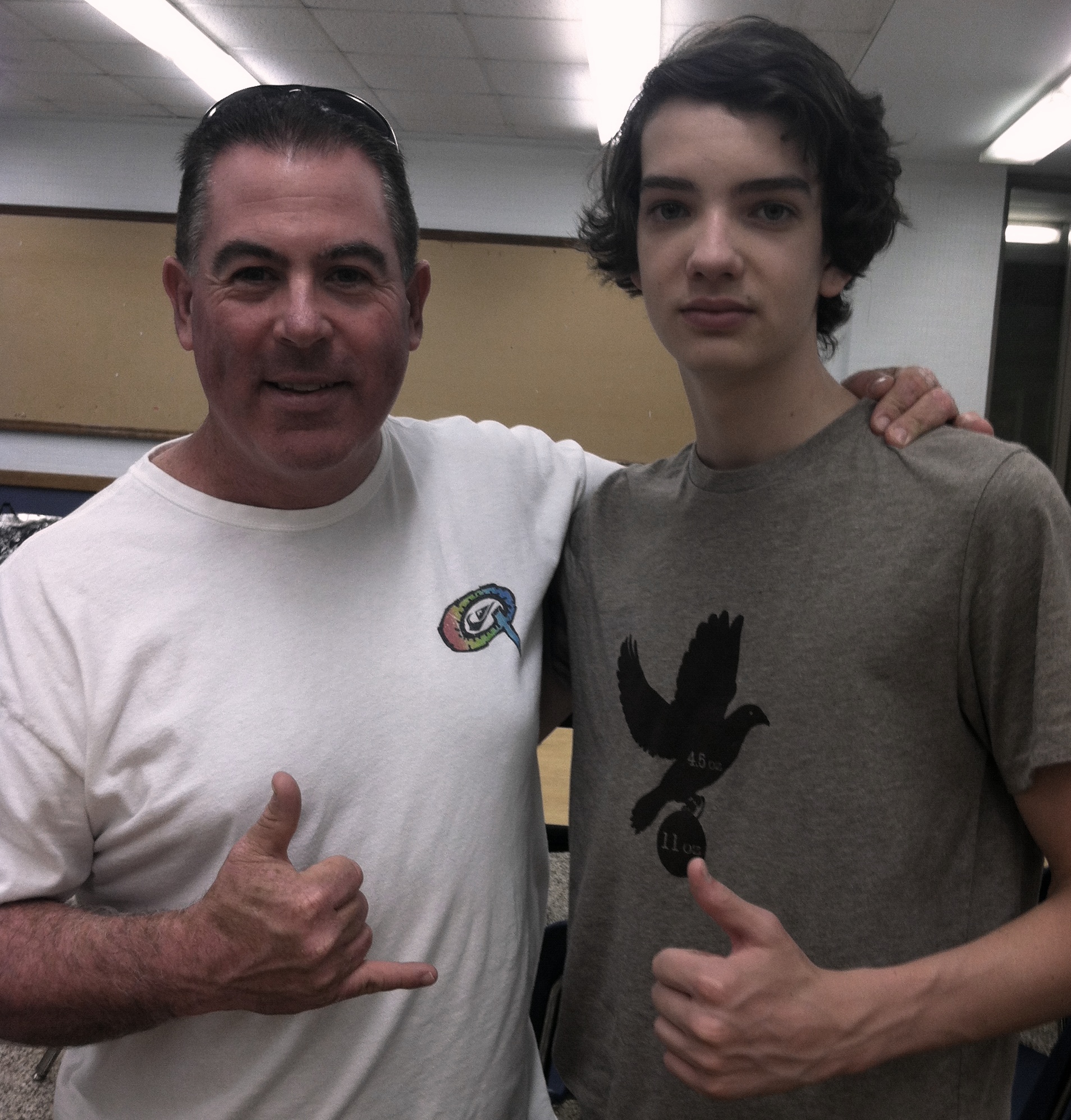 Michael W Gray with young star Kodi Smit-McPhee on set of A BIRDERS GUIDE TO EVERYTHING 2012