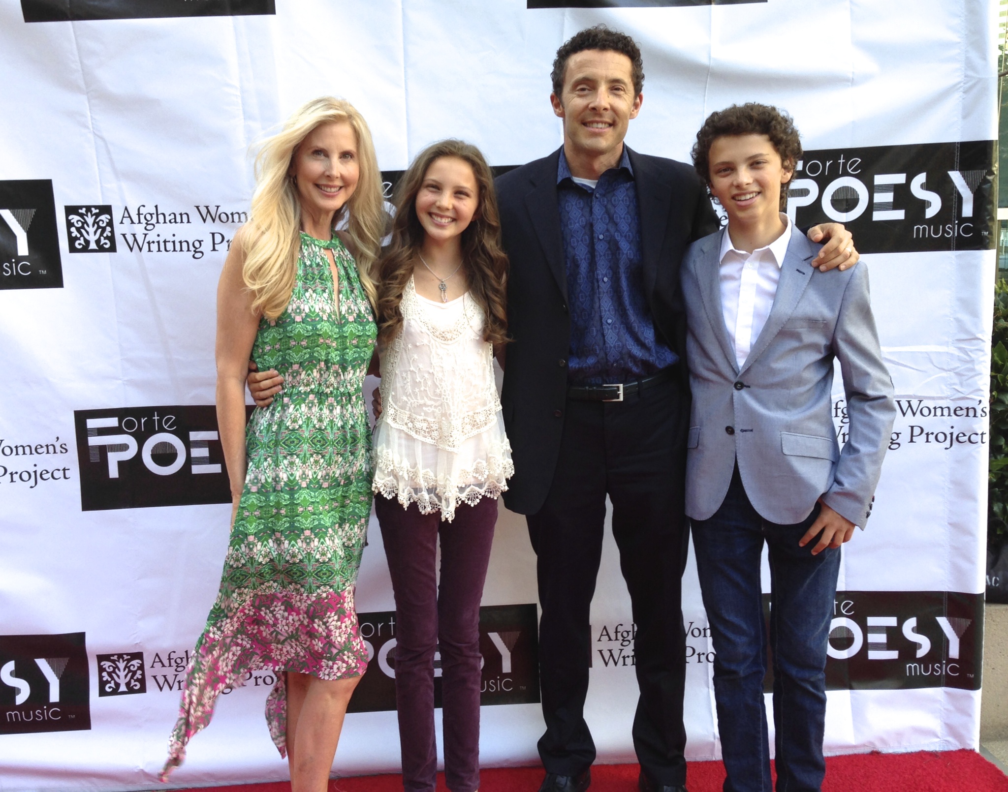 Jackie Radinsky with his family at a Forte Poesy charity event.