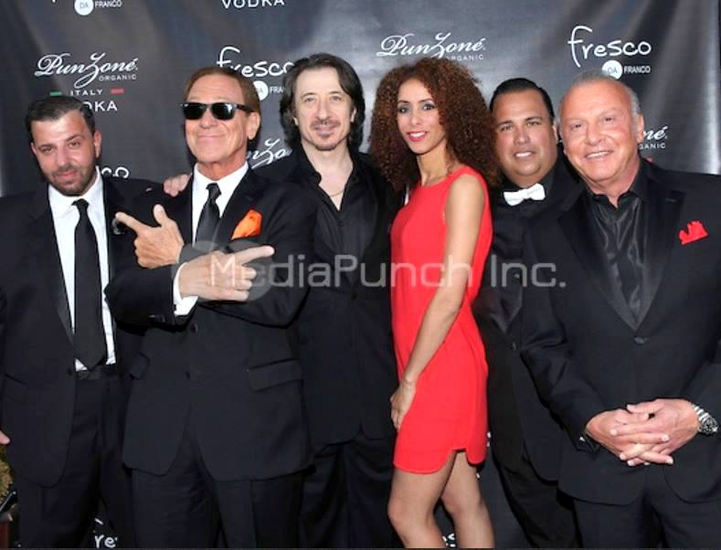 Franco Porporino Jr. and actors Joe Piscopo, Federico Castelluccio ,Yvonne Maria Schaefer, Danny Margotta and Anthony Pope attend the Black Tie Relaunch Party of Fresco Da Franco, on May 14, 2015