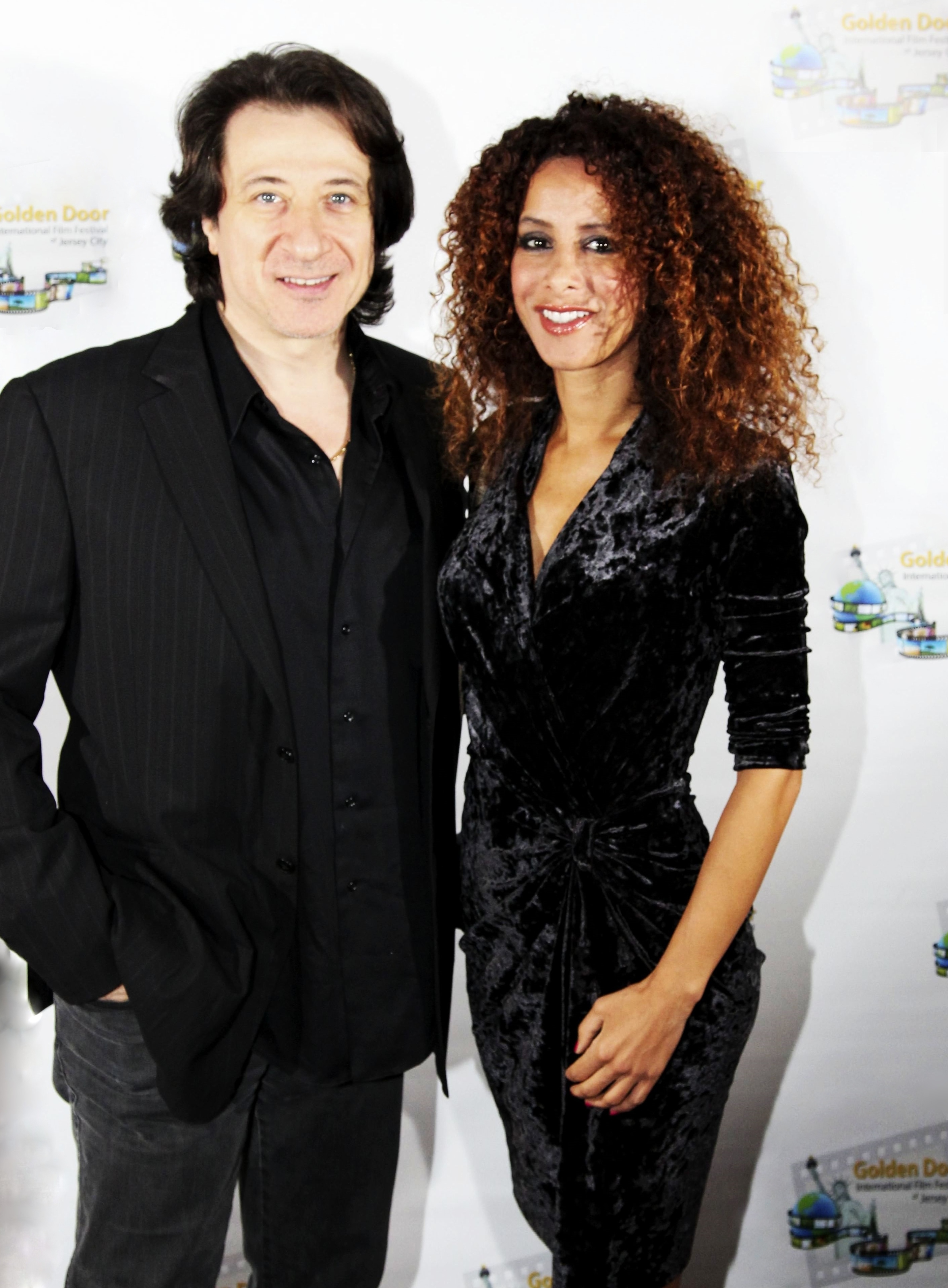 Actors Yvonne Maria Schaefer and Federico Castelluccio attend the Golden Door International Film Festival at the Landmark Loews Theatre in Jersey City