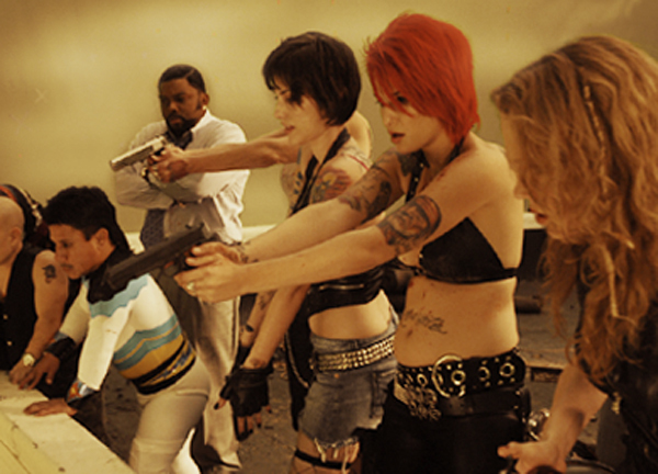 Still of Juan Longoria García, Carl Anthony Payne II, Johanna Putnam, Chelsea Richards and Melissa Reed in Feast III: The Happy Finish (2009)