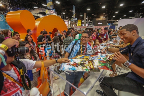 Meeting Fans at the Nickelodeon section at Comic Con.