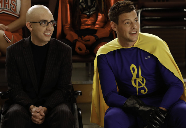 Still of Cory Monteith and Kevin McHale in Glee (2009)