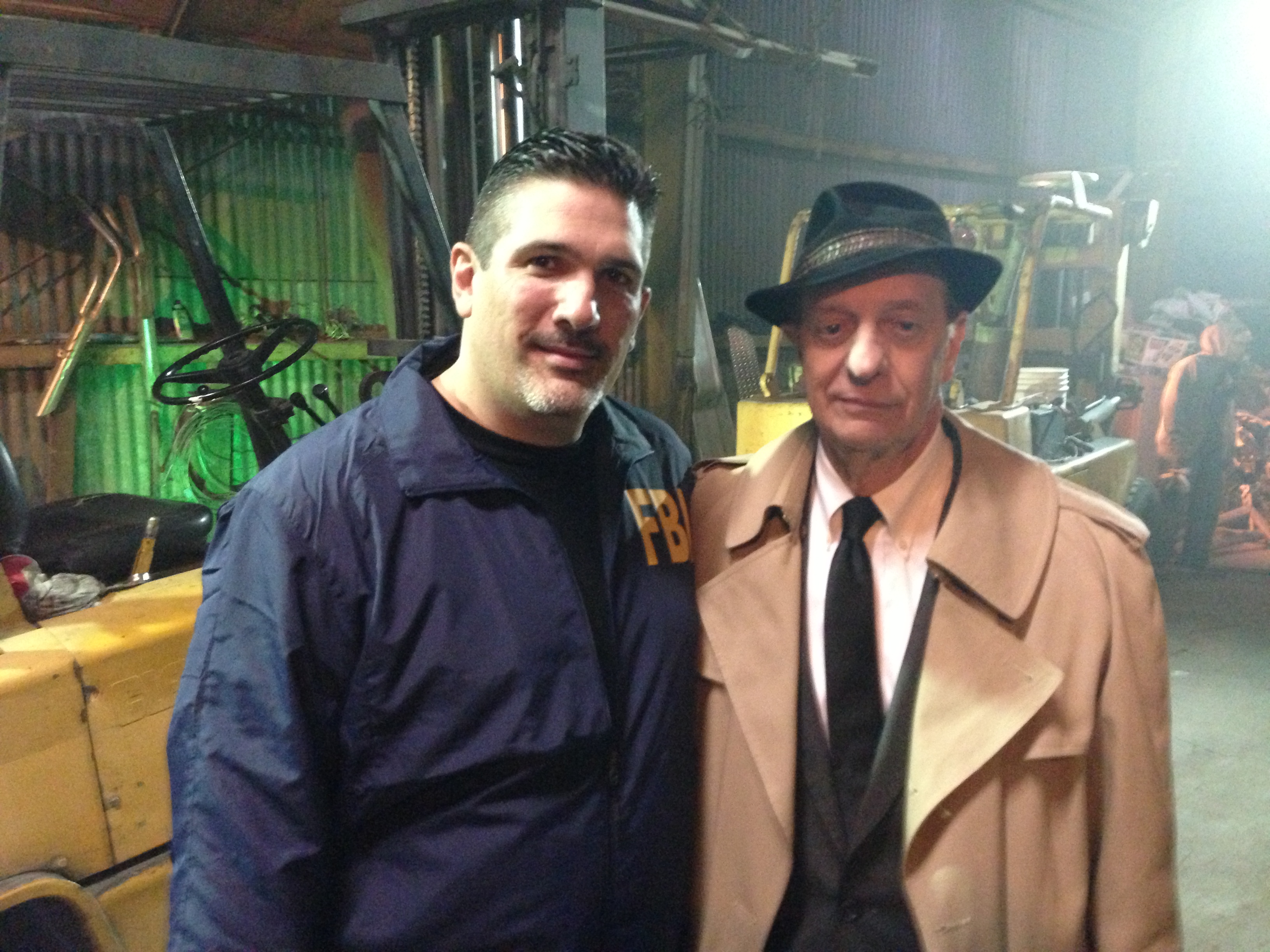 Thomas Haley and Basil Hoffman on the set of DEAD DROP.