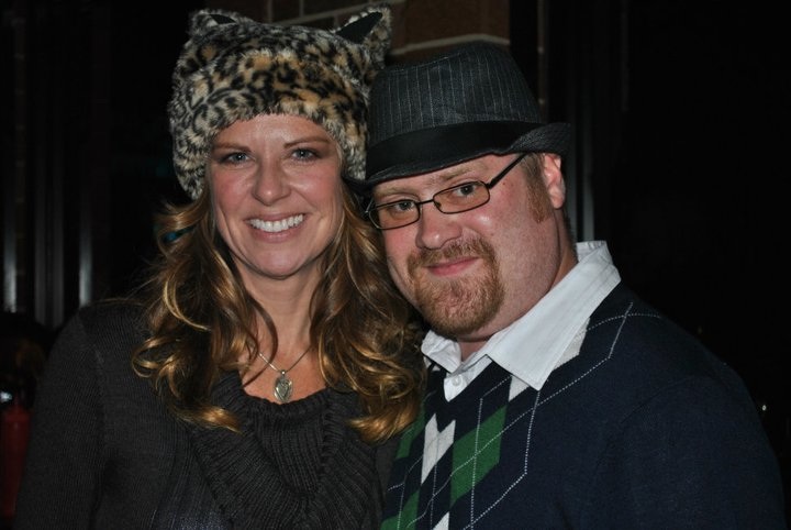 with Mo Collins of MadTV fame at the Boomstick Films Holiday Party, 2010