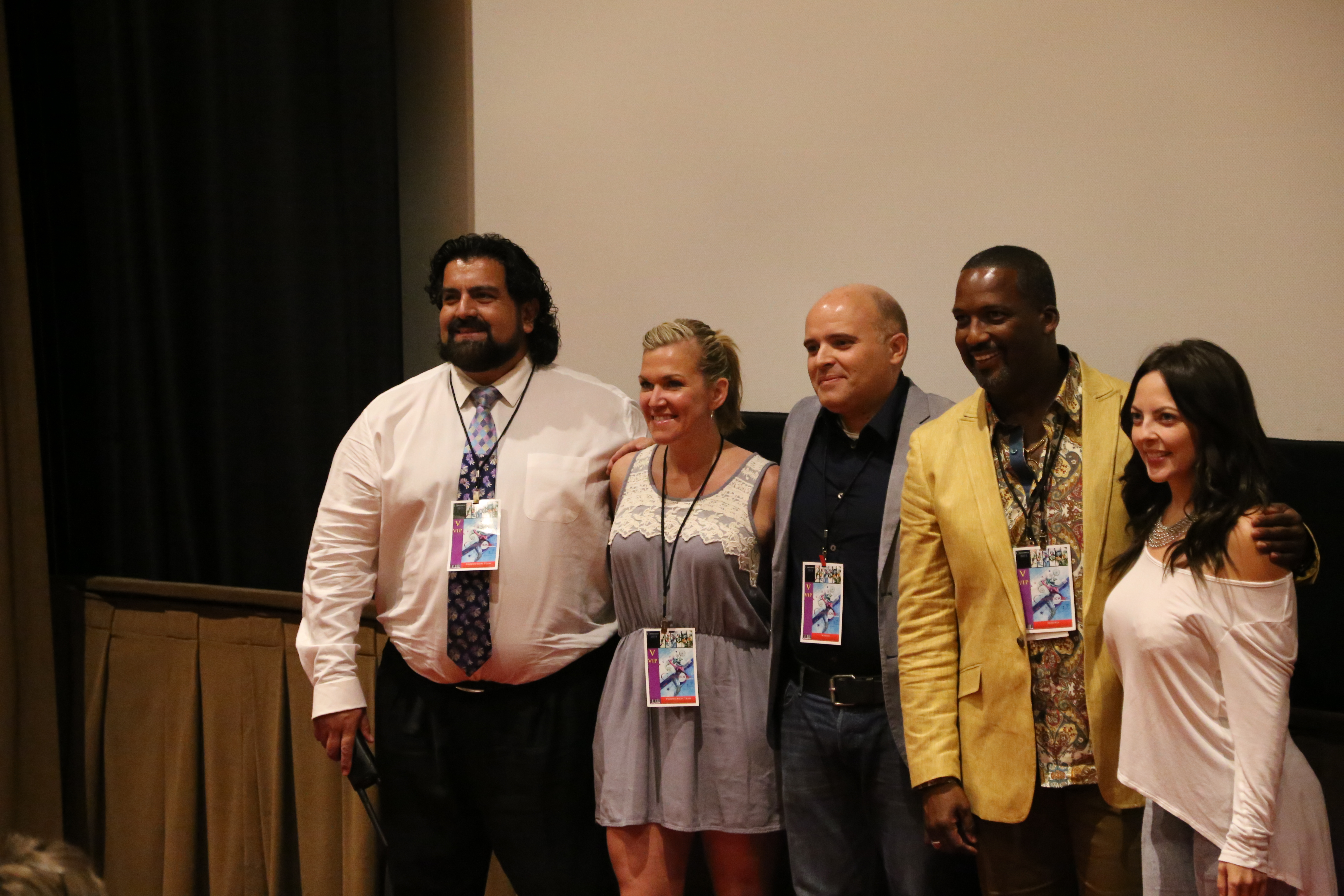 Director Anouar H. Smaine (middle) with fellow Producers Gabriel Schmidt, Jessica Duval, Gary Levingston, and Jacqueline Guzman.