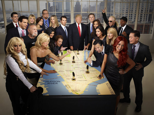 Still of Tia Carrere, George Takei, Lou Ferrigno, Arsenio Hall, Michael Andretti, Adam Carolla, Debbie Gibson, Penn Jillette, Dee Snider, Cheryl Tiegs, Donald Trump, Patricia Velasquez, Victoria Gotti, Clay Aiken, Ivanka Trump, Lisa Lampanelli, Aubrey O'Day, Dayana Mendoza and Eric Trump in The Apprentice (2004)