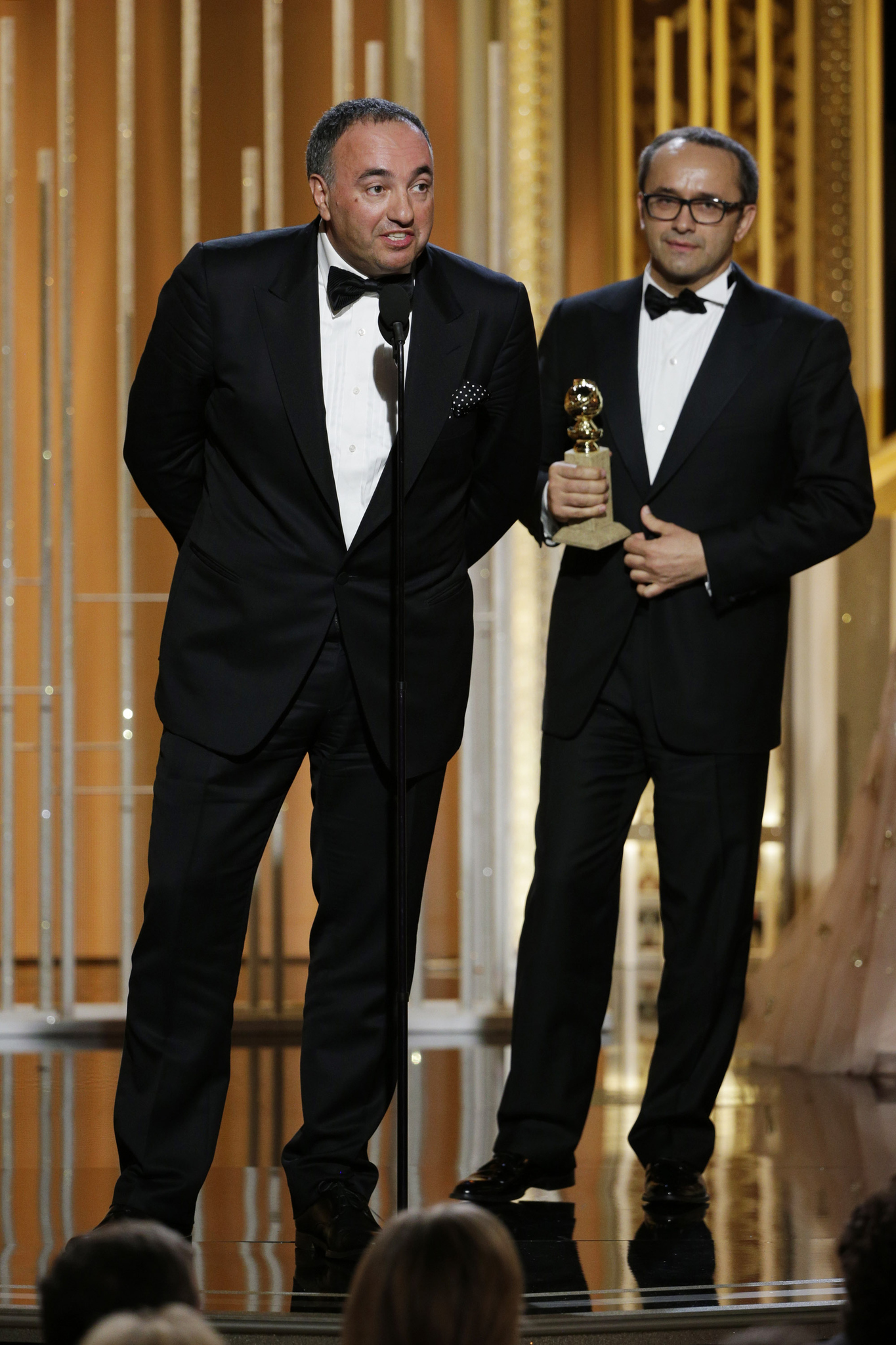 Alexander Rodnyansky and Andrey Zvyagintsev at event of 72nd Golden Globe Awards (2015)