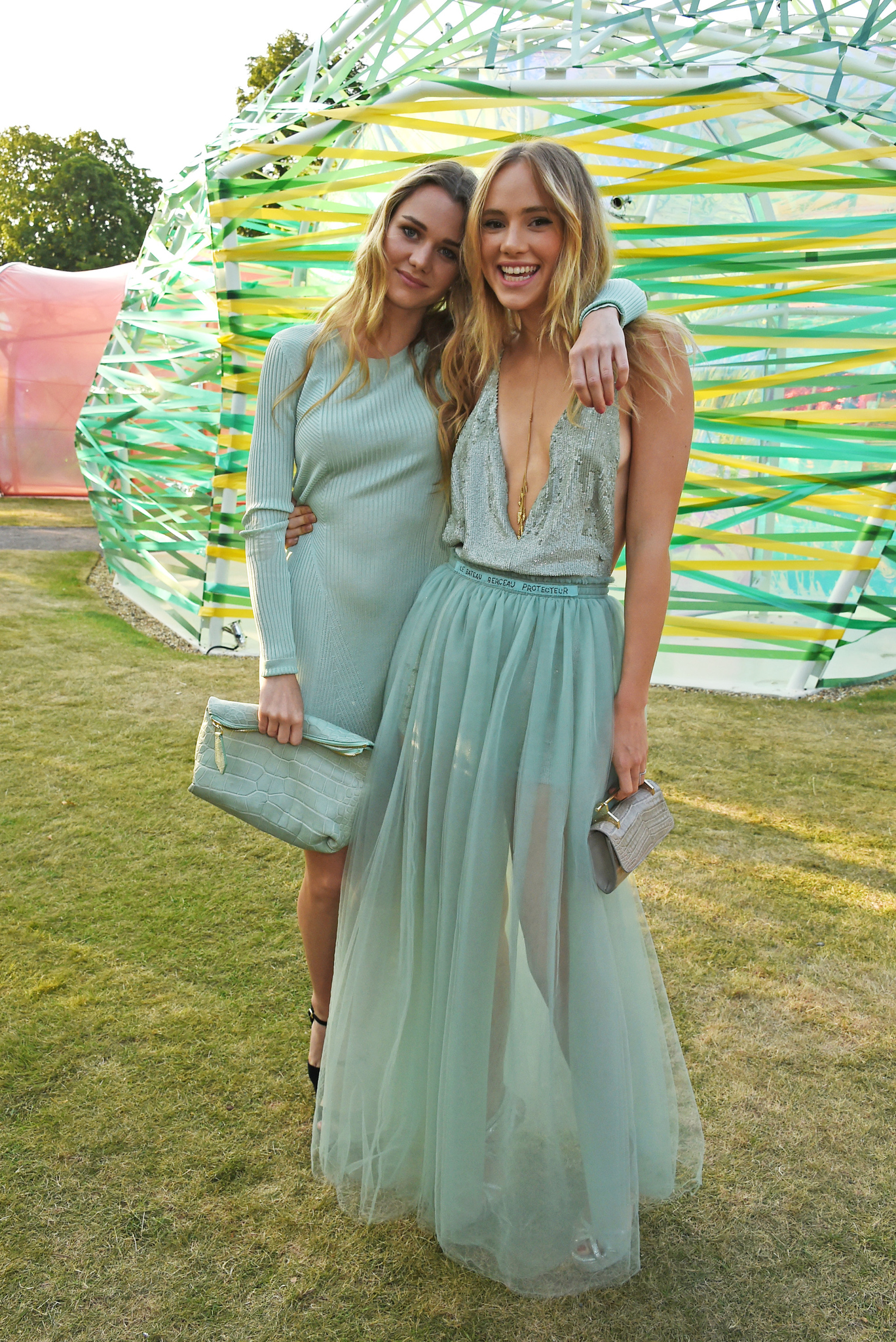 Immy Waterhouse (L) and Suki Waterhouse attend The Serpentine Gallery summer party at The Serpentine Gallery
