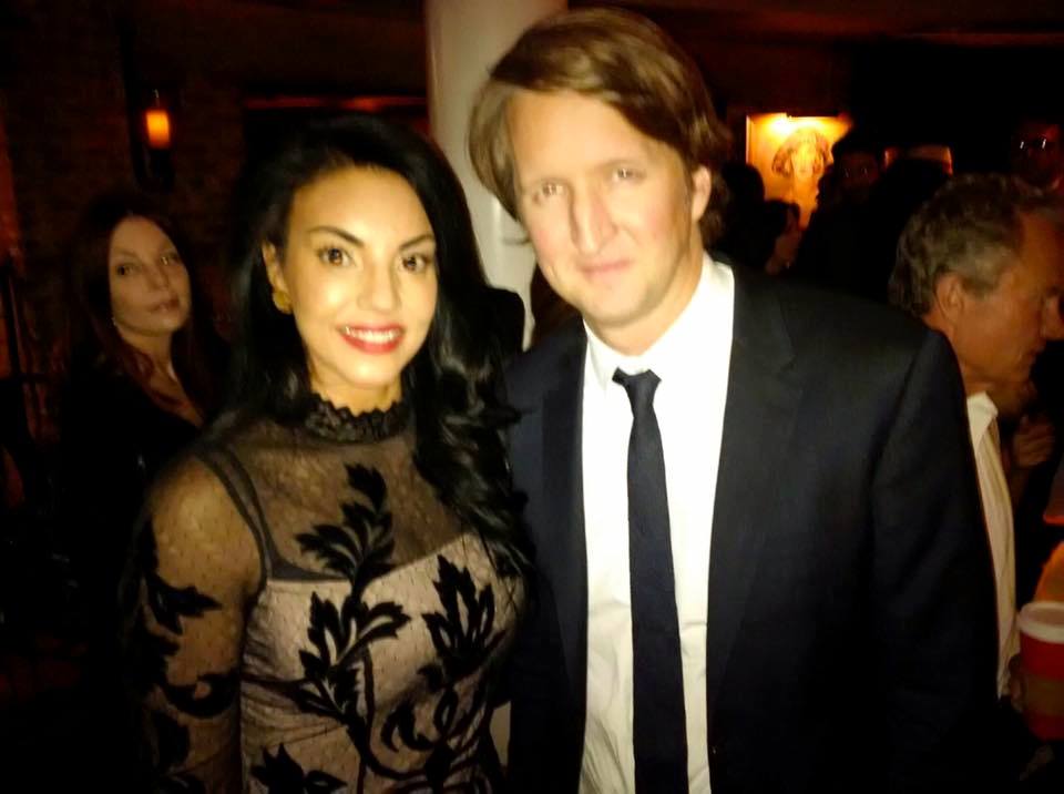 Director Tom Hooper (R) and actress Tilda Del Toro attend the premiere of Focus Features' 'The Danish Girl' after party at Skylight Gardens on November 21, 2015 in Los Angeles, California.