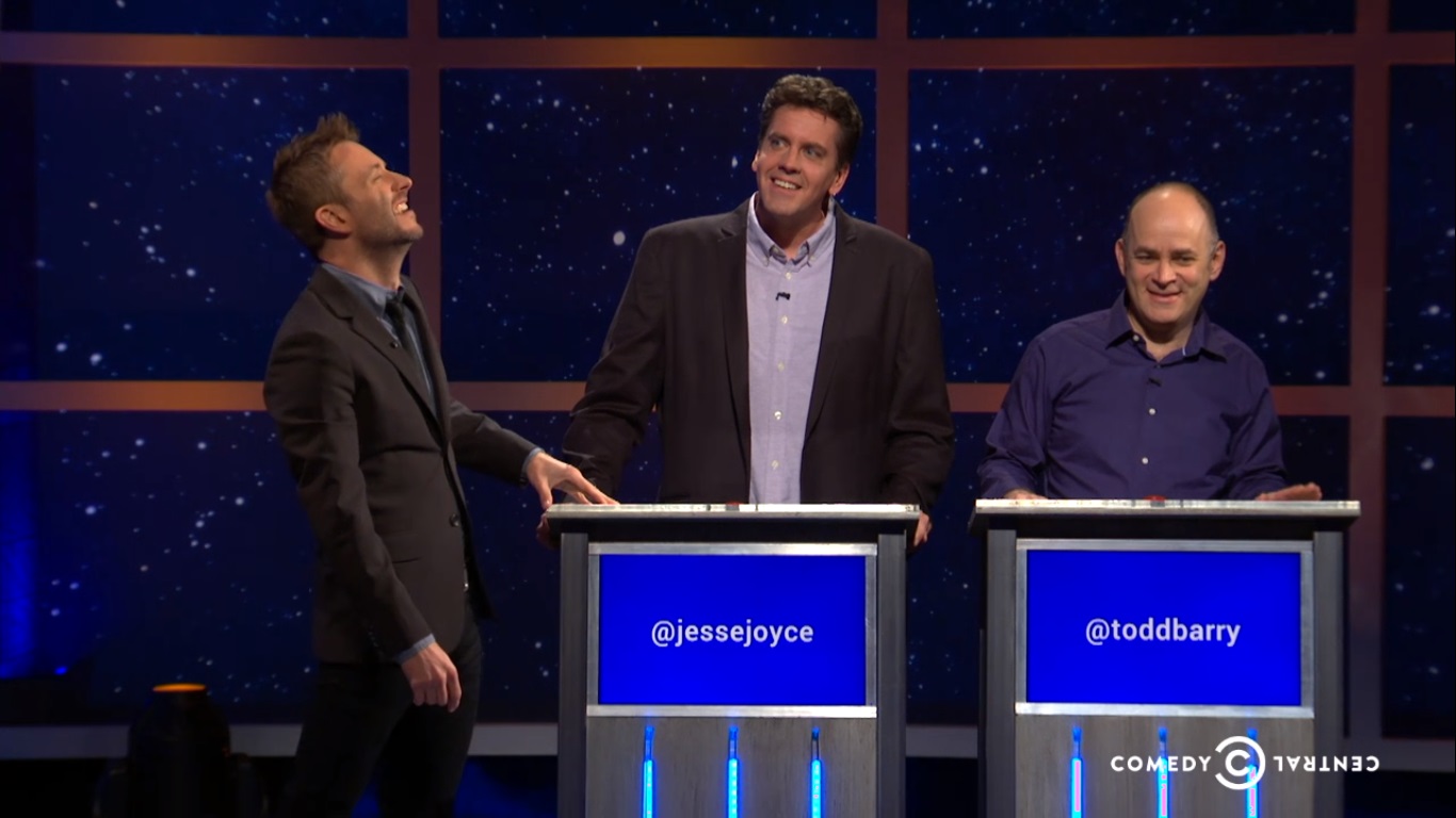 Chris Hardwick, Jesse Joyce and Todd Barry on @midnight on Comedy Central