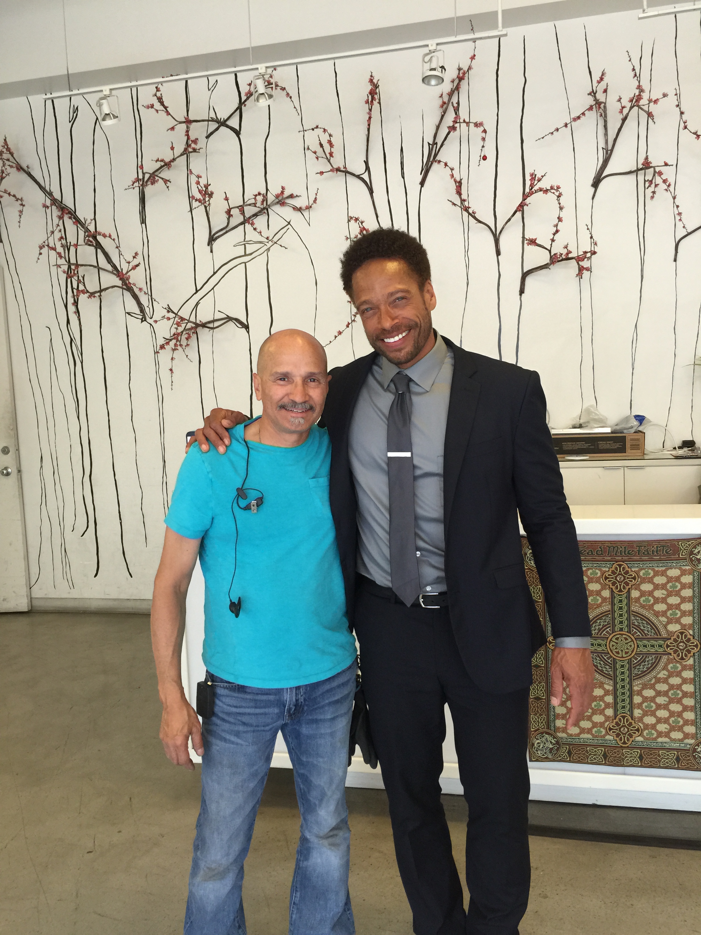 On set of the film Sophie with Gary Dourdan