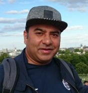 Azeem Khan on top of Primrose Hill, London, England