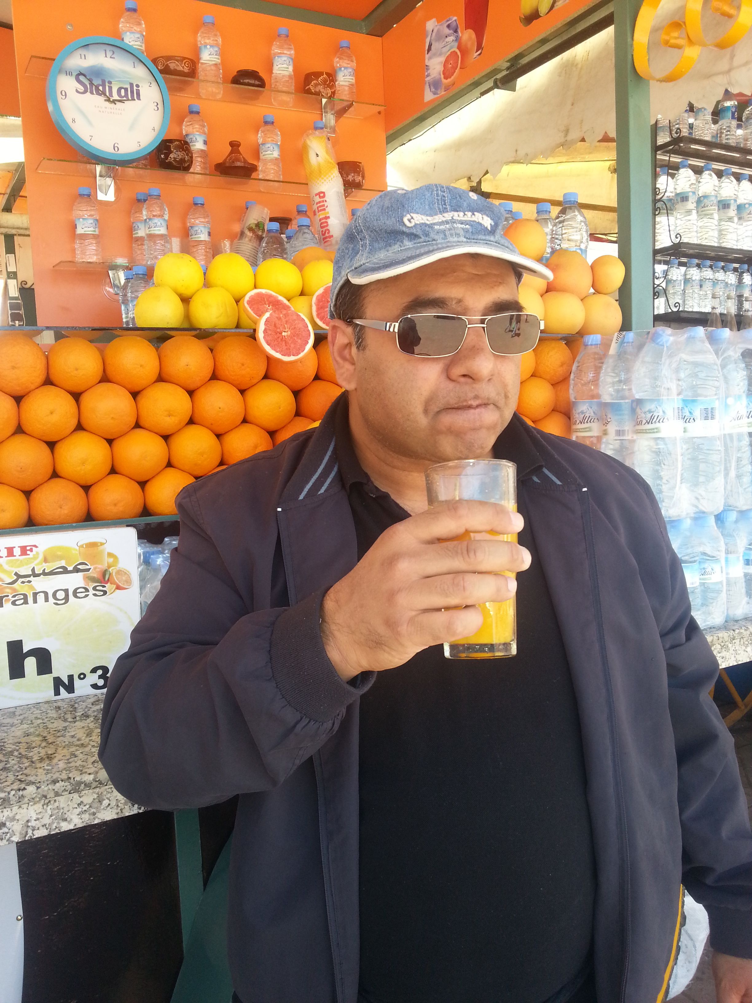 Abdul Azeem relaxing in Marrakech, Morocco, whilst screenwriting a feature film