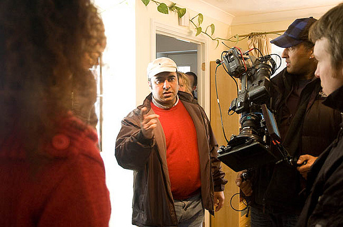 Abdul Azeem Khan directing 'Disorder' (2010) on location in Ilford, Essex, U.K.