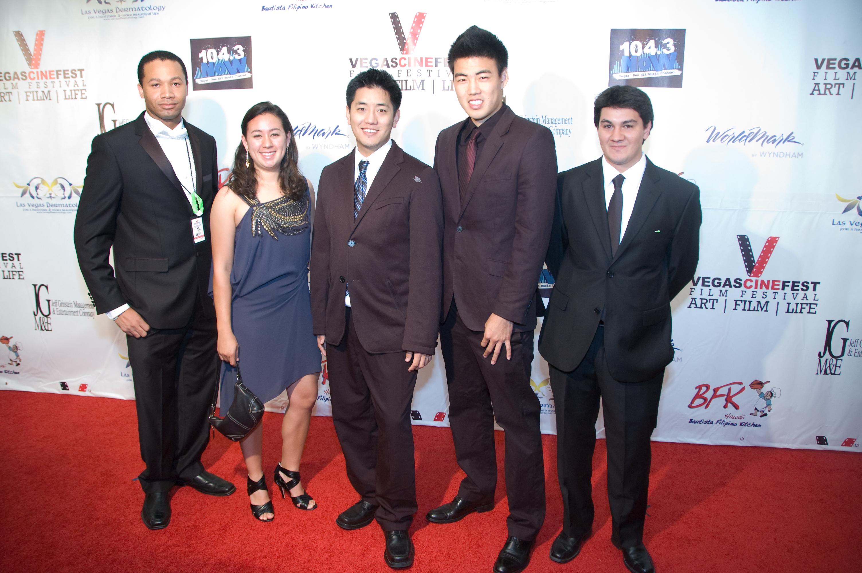 Red carpet photo with the cast of Extraction Point at the 2011 Vegas Cine Fest.