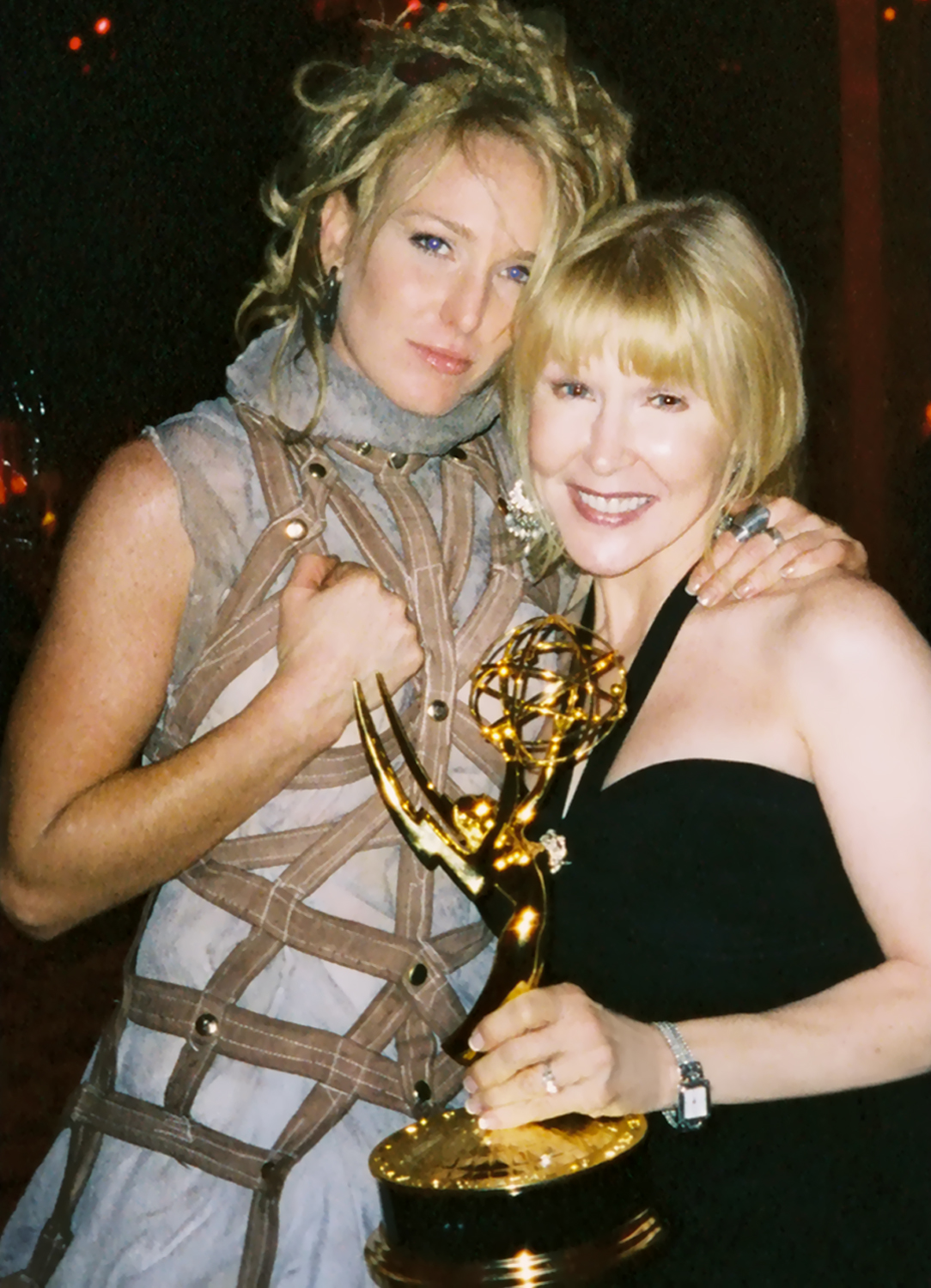 After Party of Emmy Awards, Trish Cook with good friend 'Gillian Anderson' ... Emmy Winner for Outstanding Lead Actress.