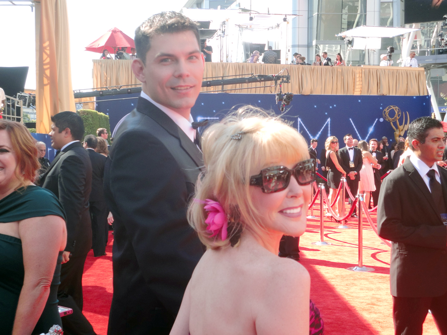 On Red Carpet @ The Emmy Awards, with Director, Jon Mayfield, Sept. 23, 2012.