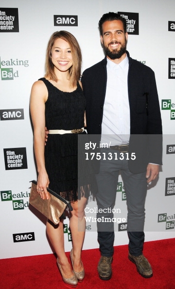 Rebecca Blumhagen and Thomas Beaudoin attend the premiere of the final season of Breaking Bad (Aug 1, 2013)