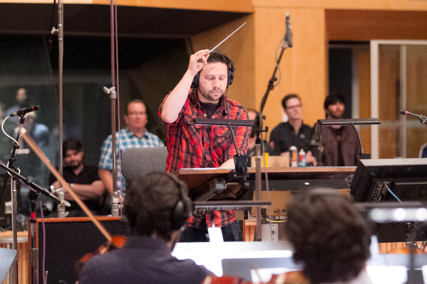 Conducting the Hollywood Studio Symphony at Fox's Newman Scoring Stage, as part of the ASCAP Film Scoring Workshop. Aug 1, 2014