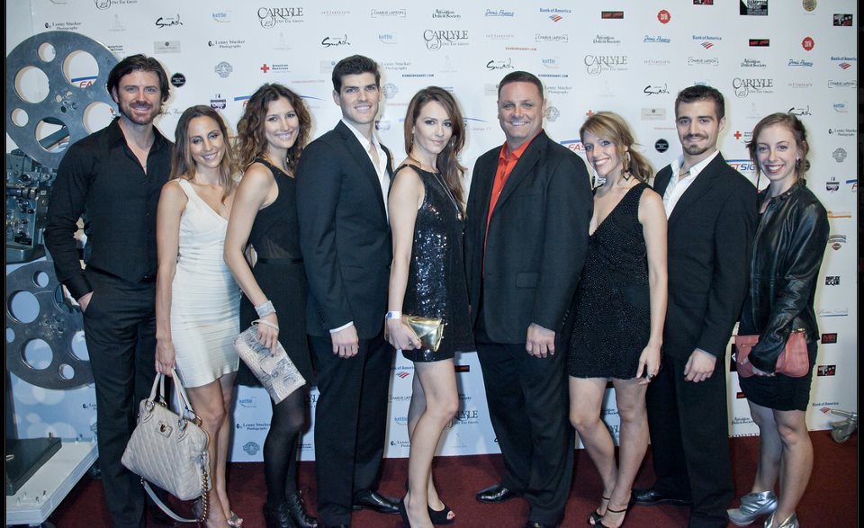 Cast of Marry, F*** or Kill at East Hampton Film Festival. From L to R Joe Dawson, Joanne Mosconi, Nova Mejia, Jack Dilday, Candace Bryant, Warren Bub, Costa Giannakopoulos, Amanda Moar Sywak and Jamie Soltis.