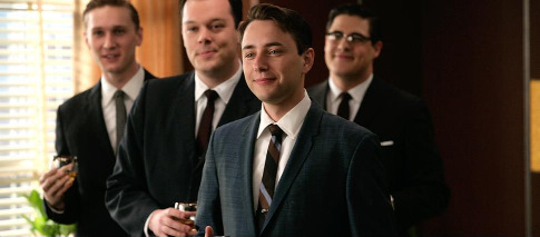 Still of Michael Gladis, Vincent Kartheiser, Rich Sommer and Aaron Staton in MAD MEN. Reklamos vilkai (2007)