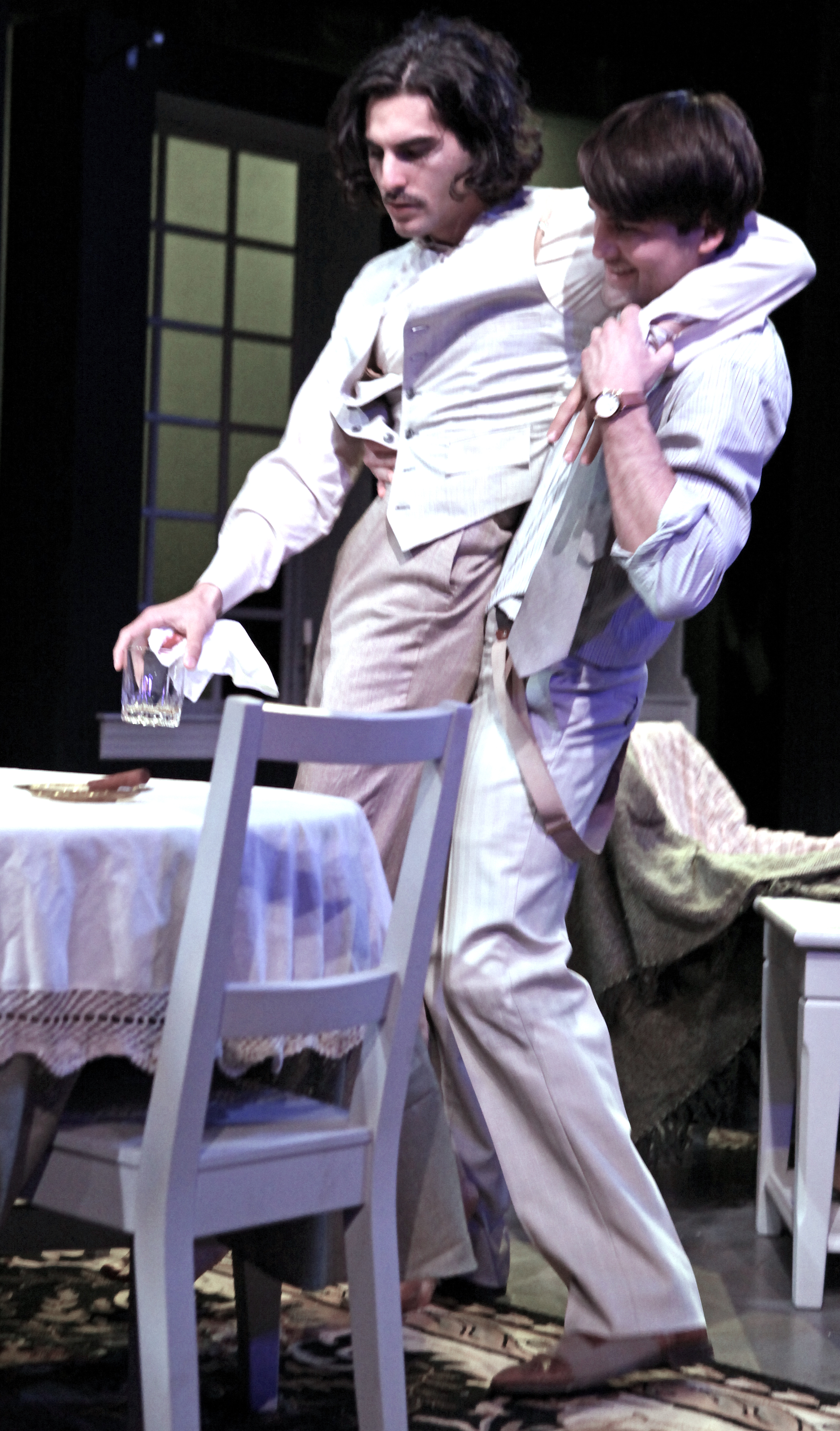 R-J as Edmund in Long Day's Journey Into Night with co-star Brian Phillips