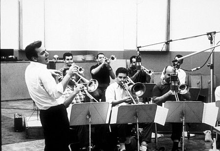 Bobby Darin at a recording session, circa 1960.