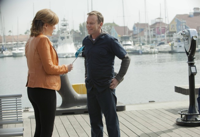 Still of Kiefer Sutherland and Catherine Dent in Touch (2012)