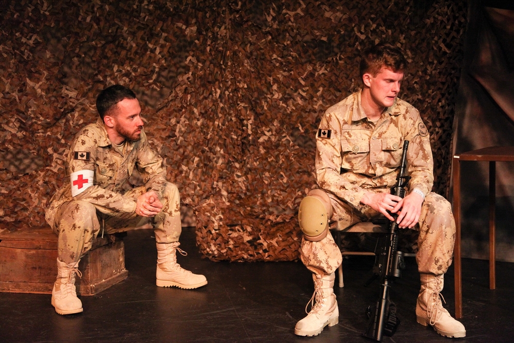 Dylan Stuckey and Michael D. Finley in This Is War directed by Ronan Marra at Signal Ensemble Theatre (2013)