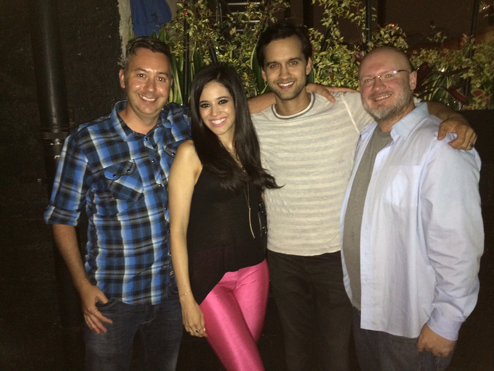 Ana Maria in Novela Land wrap party - with leads Edy Ganem and Michael Steger and Producer Shane O'Brien.