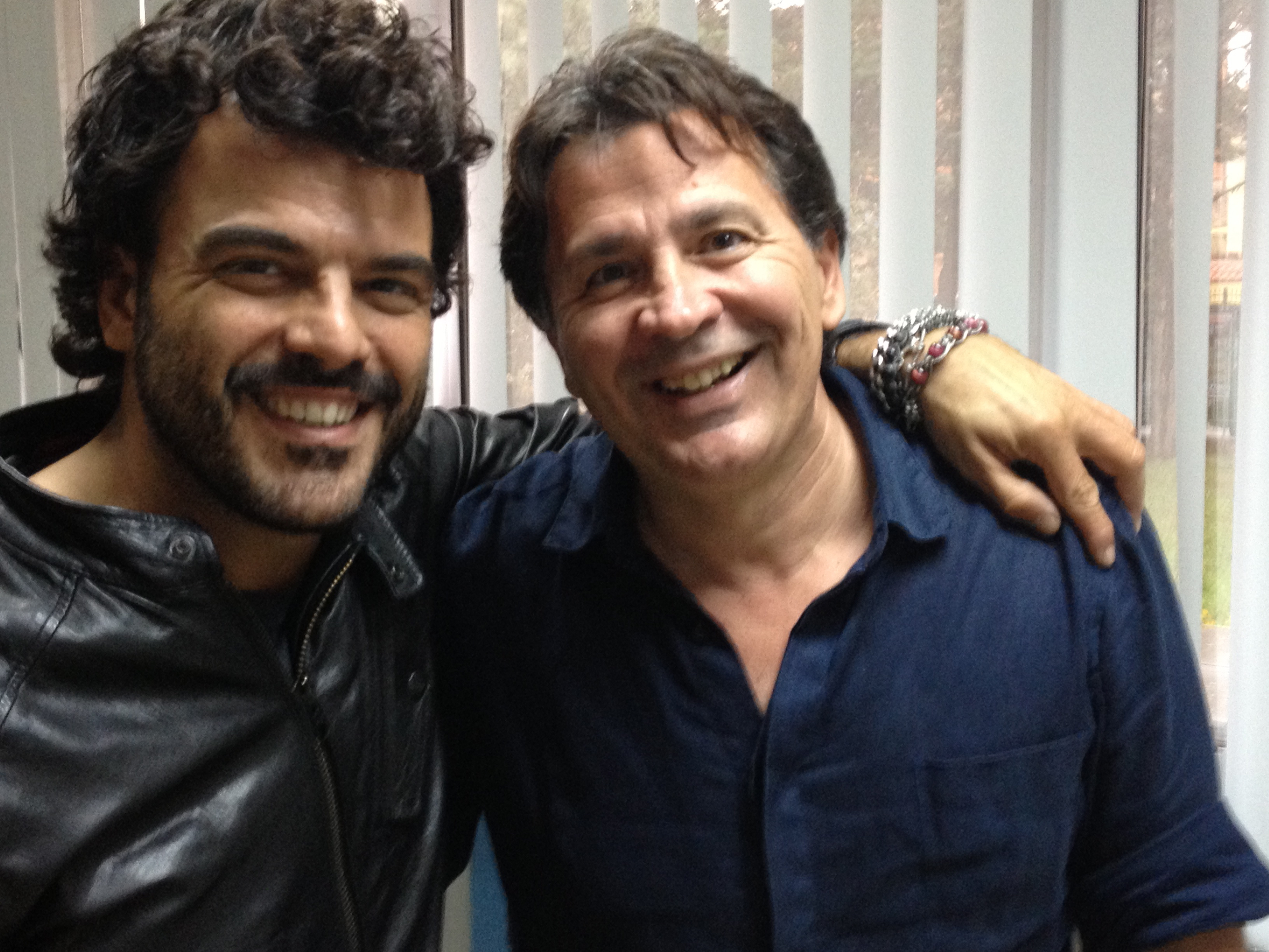 With singer Francesco Renga shooting his latest music video. 2012