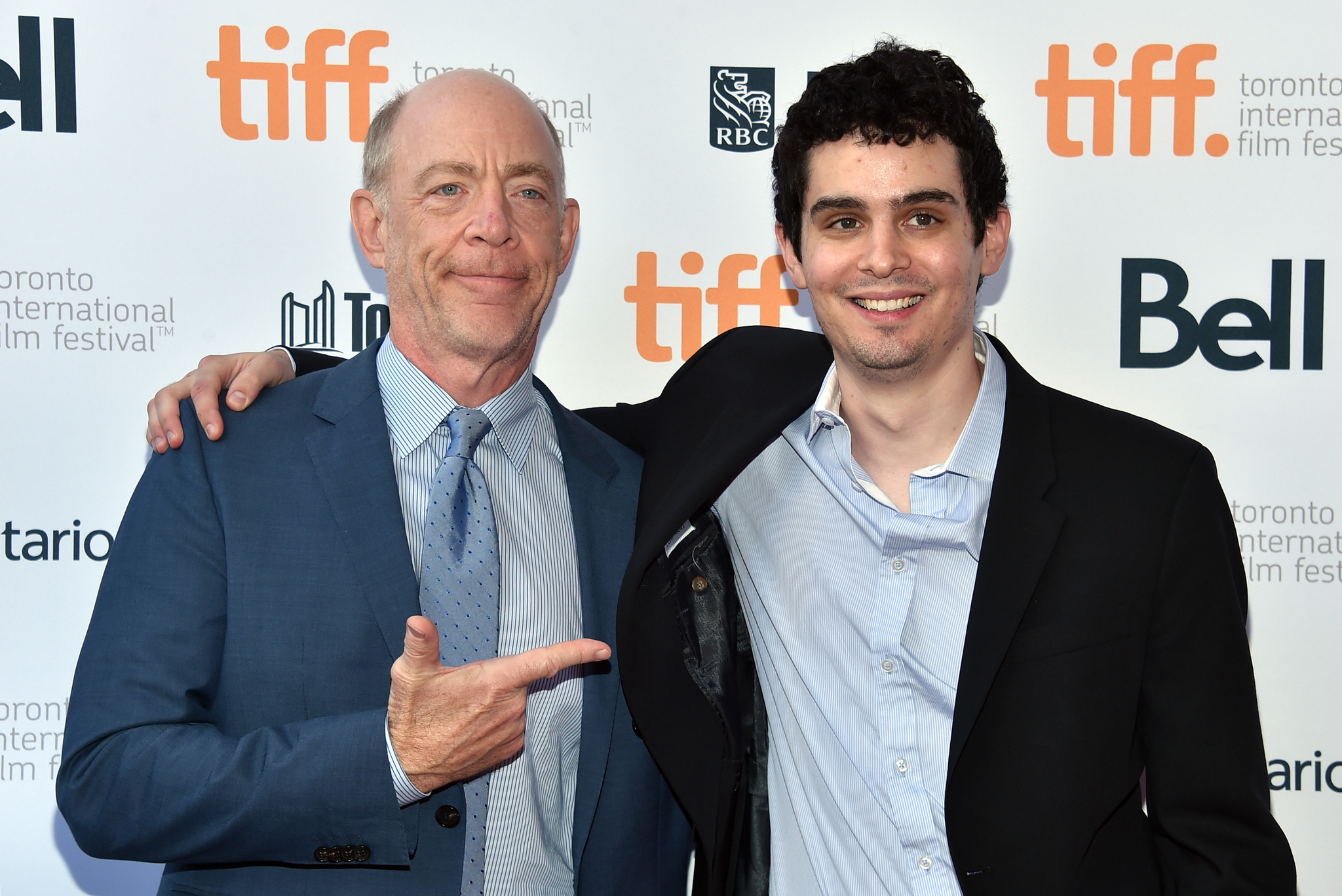 J.K. Simmons and Damien Chazelle at event of Atkirtis (2014)