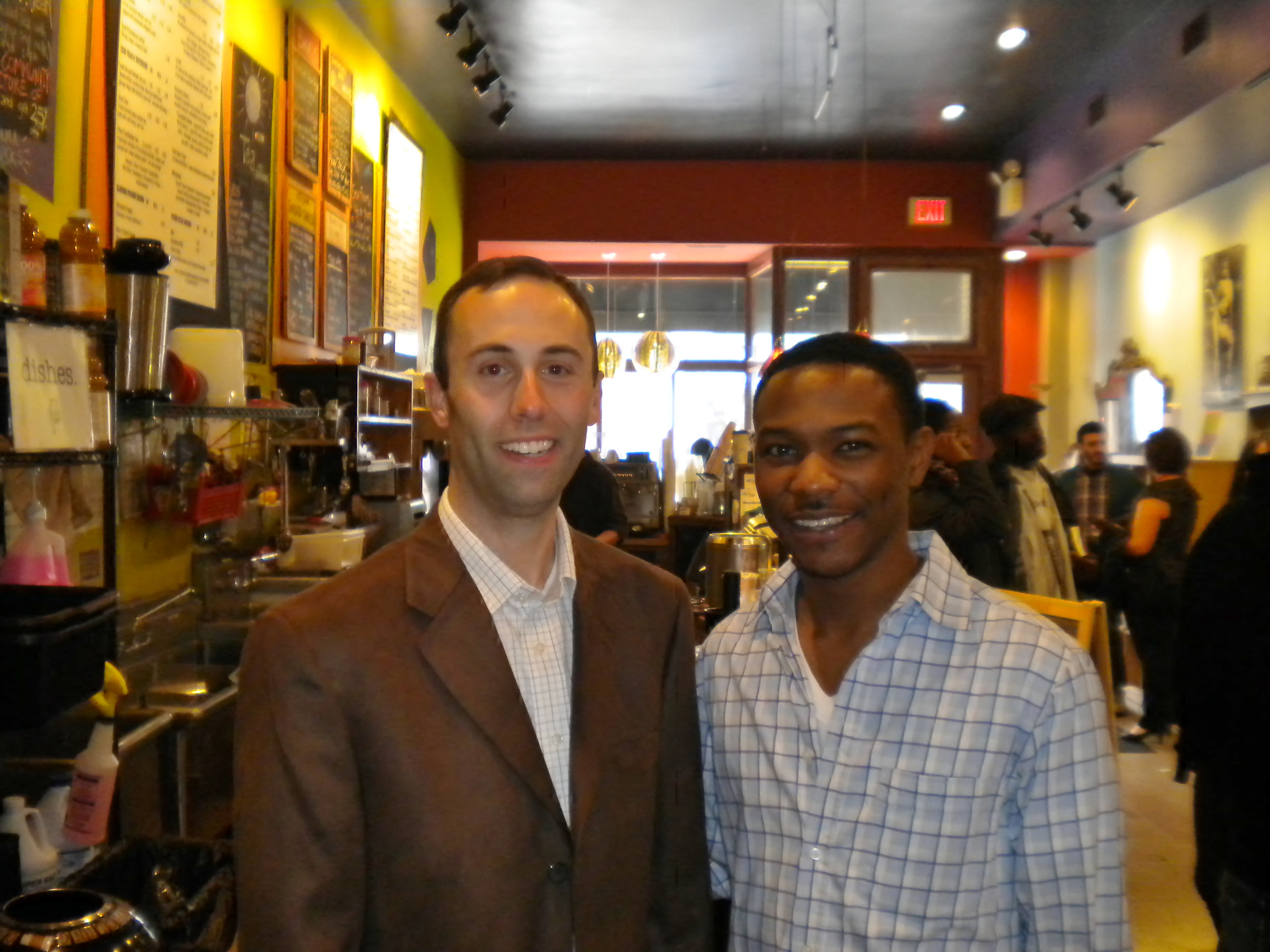 Bill Freas and Wrags Ink Publishing CEO Richard Okewole at book signing and release party for 