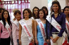 Miss Tourism International Megha Nabe speaks in Kuala Lumpur, Malaysia