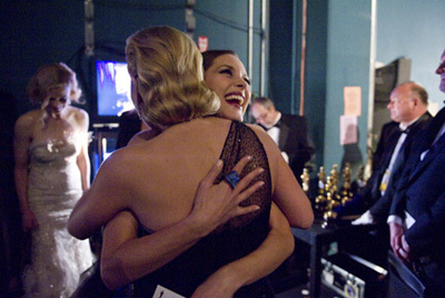 Marion Cotillard and Kate Winslet backstage during the 81st Annual Academy Awards® from the Kodak Theatre in Hollywood, CA Sunday, February 22, 2009 live on the ABC Television Network.