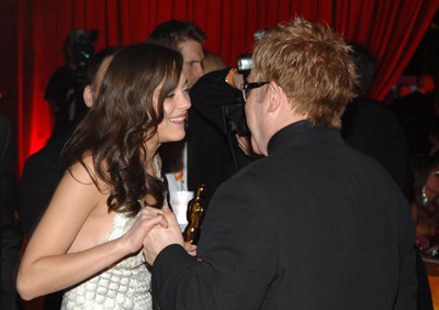 Elton John and Marion Cotillard at event of The 80th Annual Academy Awards (2008)